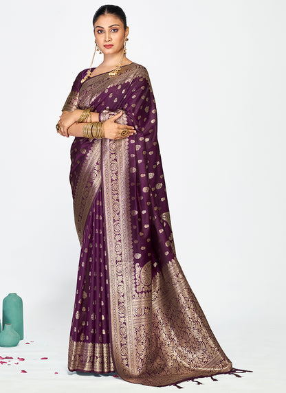 Festive Banarasi Silk Zari-Weaving Saree Combo in Rich Traditional Style