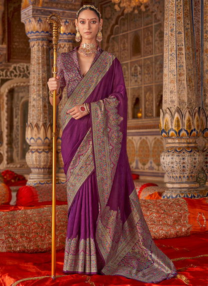 Pv Georgette Wine Festival Wear Printed Work Saree 385838