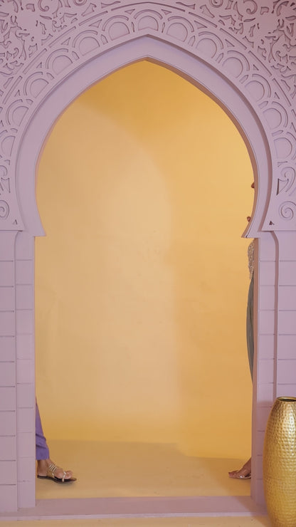 Organza Shimmer Grey Party Wear Pattern Pc Work Readymade Kurti With Pant 386174