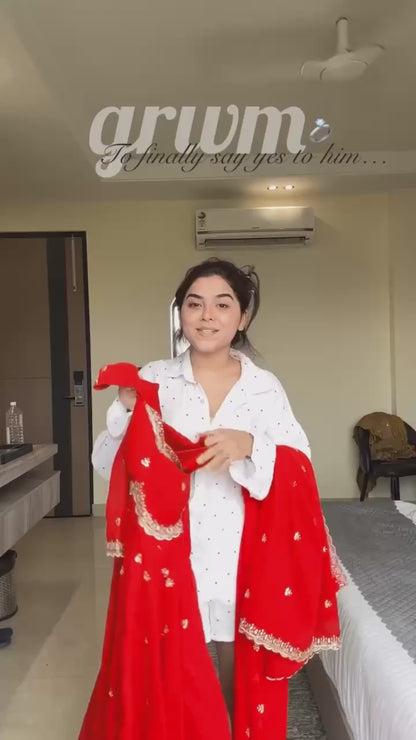 Faux Georgette Orange Festival Wear Embroidery Work Readymade Anarkali Gown 385967